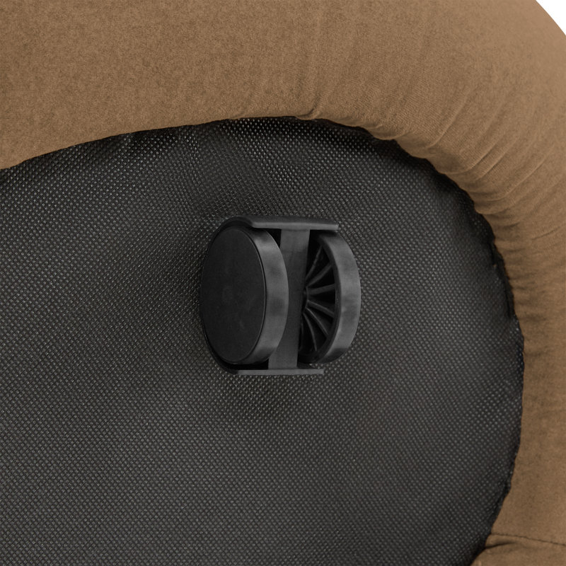 Pouf capitonné d'inspiration vague moderne, Brown Velvet
