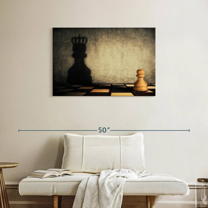 Senne Chess Pawn King, 24" H x 36" W