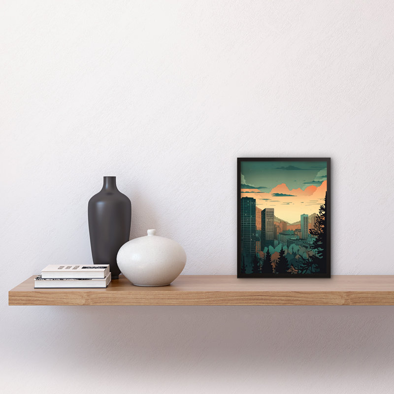 Freelandville Skyscrapers By Forest Urban Architecture Landscape - Single Picture Frame Print