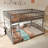 Full XL Over Queen Bunk Bed With Ladder And Guardrails-528645003