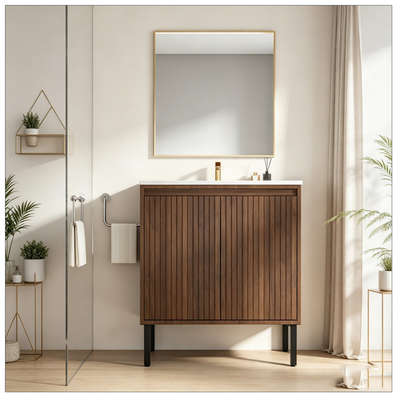 Meuble-lavabo de salle de bain avec lavabo et rangement