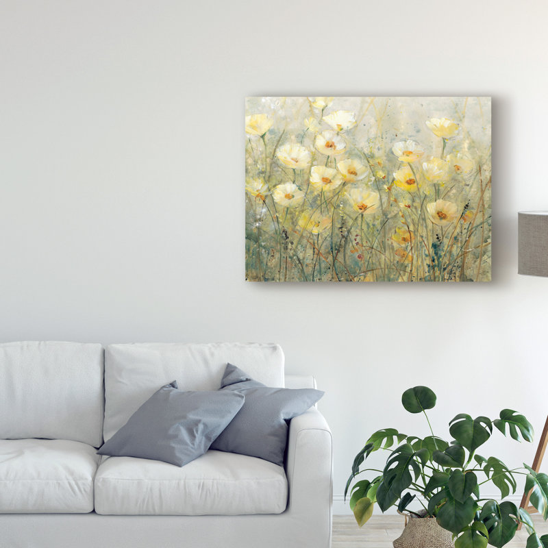 Wrapped Canvas Wall Art - Tim OToole 'Summer In Bloom I' Wall Art for Living Room, Bedroom, or Office Décor - 18x24