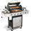 Barbecue au propane à 3 brûleurs avec brûleur latéral, sortie 37230Btu avec grilles de cuisson en fonte émaillée pour barbecue extérieur, acier inoxydable