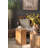 Square Natural Wood Side Table