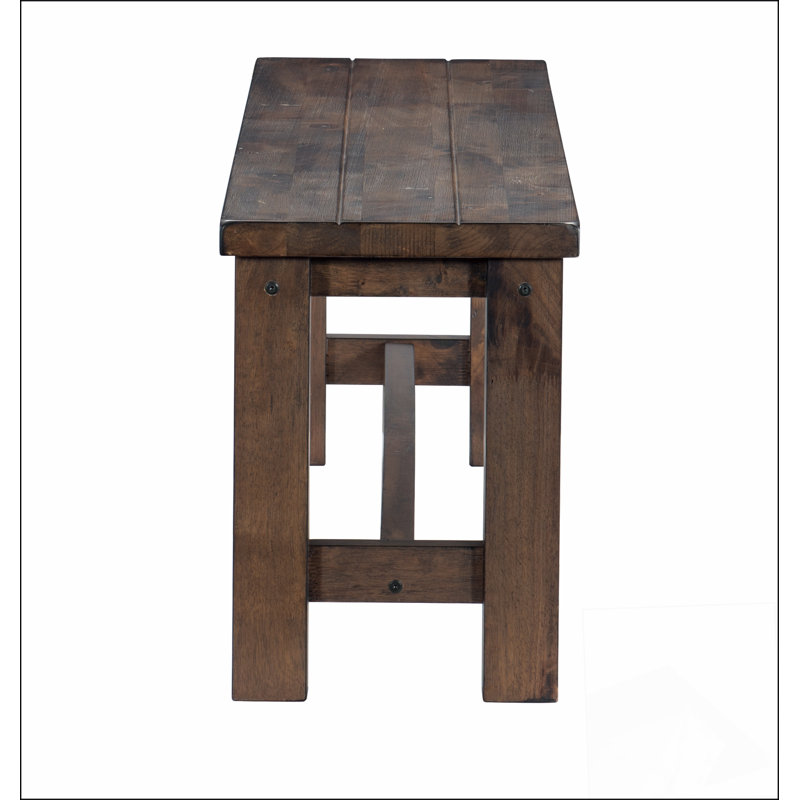 Finition brunie classique en bois d'hévéa avec banc de conception classique transitionnelle 1pc
