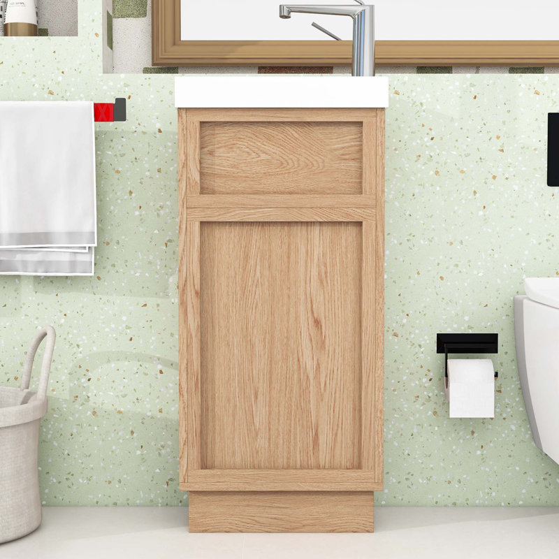 Meuble-lavabo avec lavabo réversible et tablette réglable