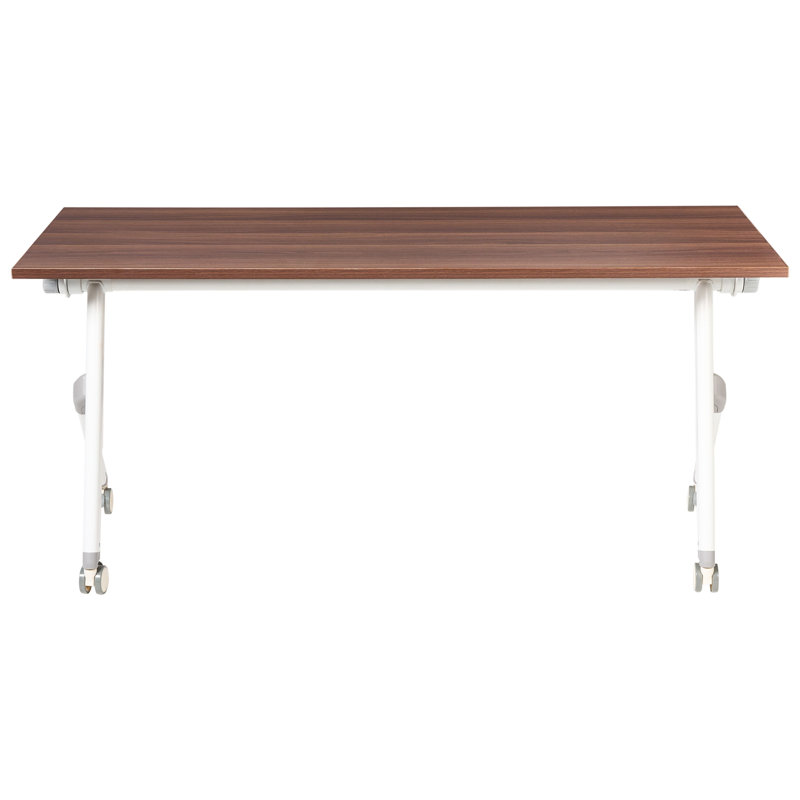 Aarre Standing Desk, 73cm H x 160cm W x 60cm D, Dark Brown/White
