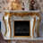 56.30"Modern Luxury Platinum Decorative Mantel