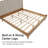 Solid Wood Bed Frame with Upholstered Headboard