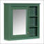 Armoire à pharmacie murale moderne avec miroir et 3 tablettes ouvertes, solution de rangement de salle de bain durable et écologique