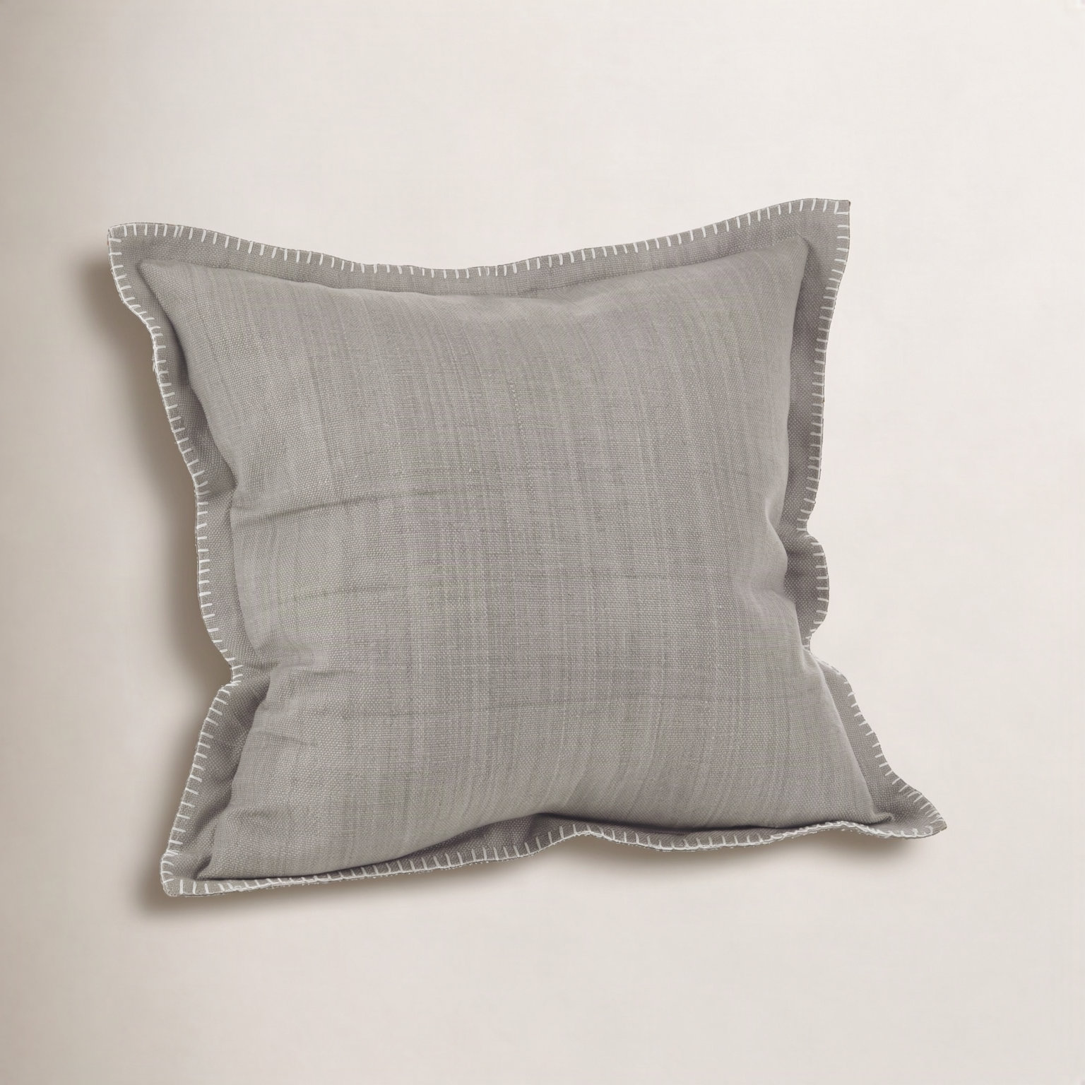 Ivara 20" x 20" Cotton Throw Pillow, Gray