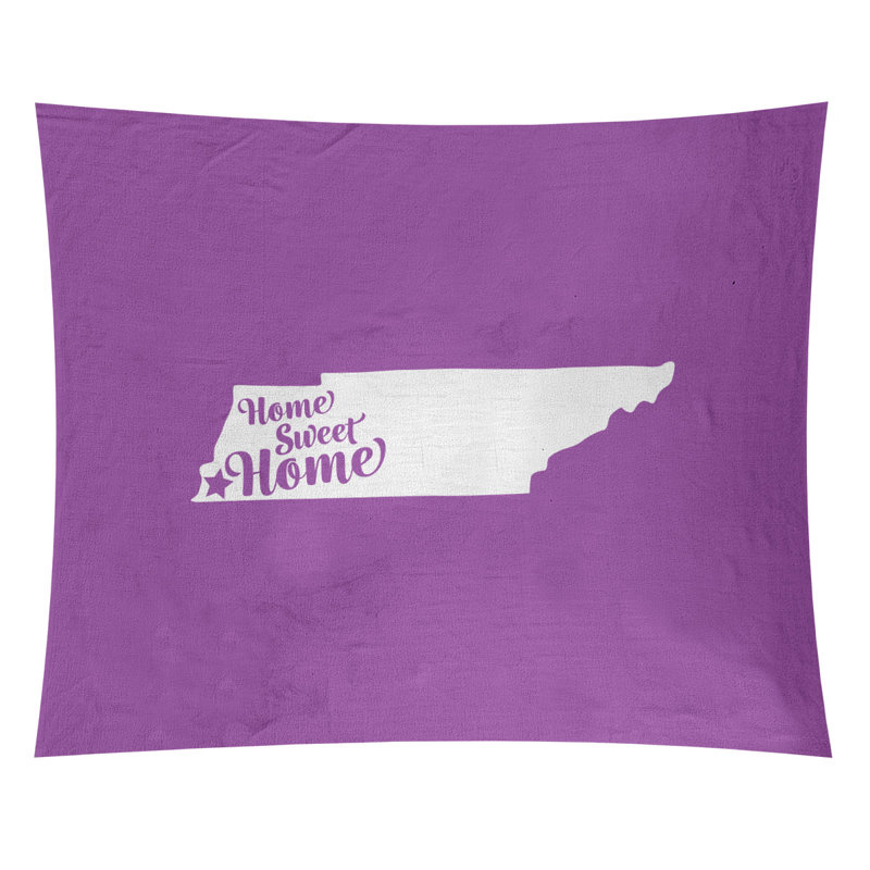 Tapisserie Home Sweet Memphis, H 68 po x l 80 po, Violet