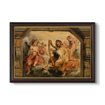 Le roi David jouant de la harpe, v. 1627-1628-Peter Paul Rubens-Toile encadrée sur mesure