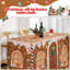 Nappe de Noël 6 pi pour tables rectangulaires, housse de table lavable en polyester pour fêtes avec impressions festives, décoration de salle à manger imperméable et réutilisable pour la fête de Noël