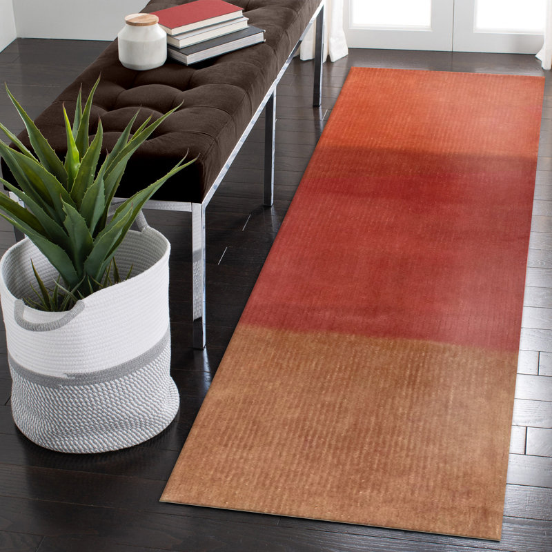 Tapis d'intérieur à rayures tibétaines Gragg, Tapis de couloir 2 pi 3 po x 8 pi