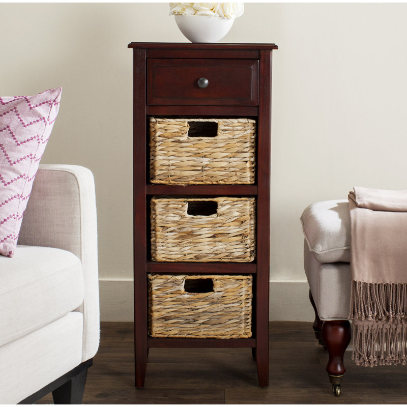 Painswick Solid Wood End Table with Storage, Cherry