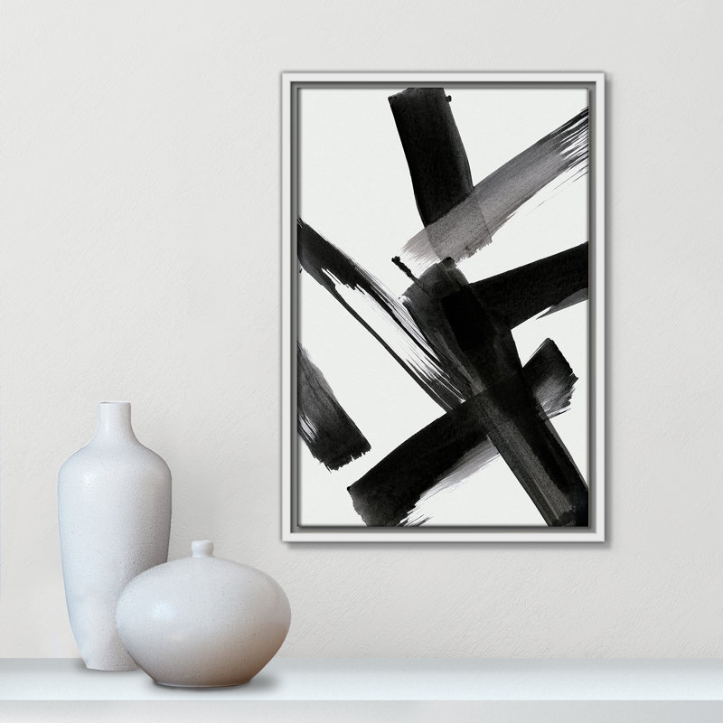 «Black Magic II» par Susan Jill, H 19,5 po x l 13,5 po x P 2 po, Blanc