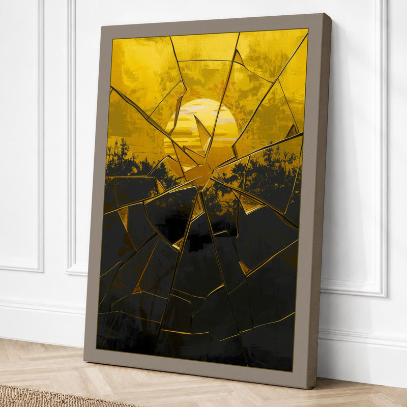 Spider in Shadow Modern - Wrapped Canvas, 18x12 - 45.7 x 30.5 cm, Taupe Border