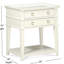 Carmona White 2-Drawer Tray Top Nightstand