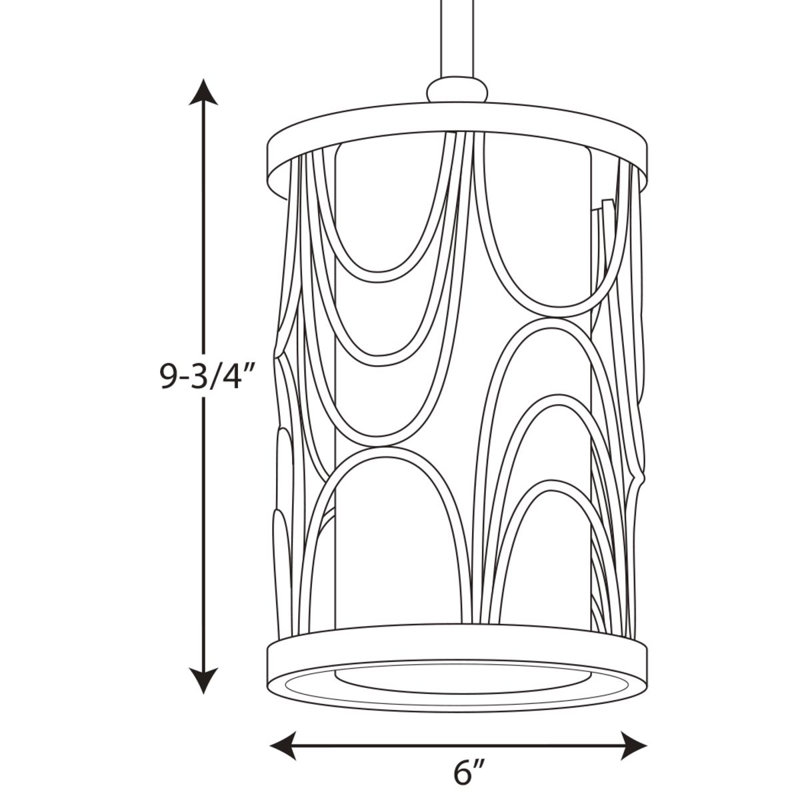 Barba 1 - Light Antique Bronze Single Pendant