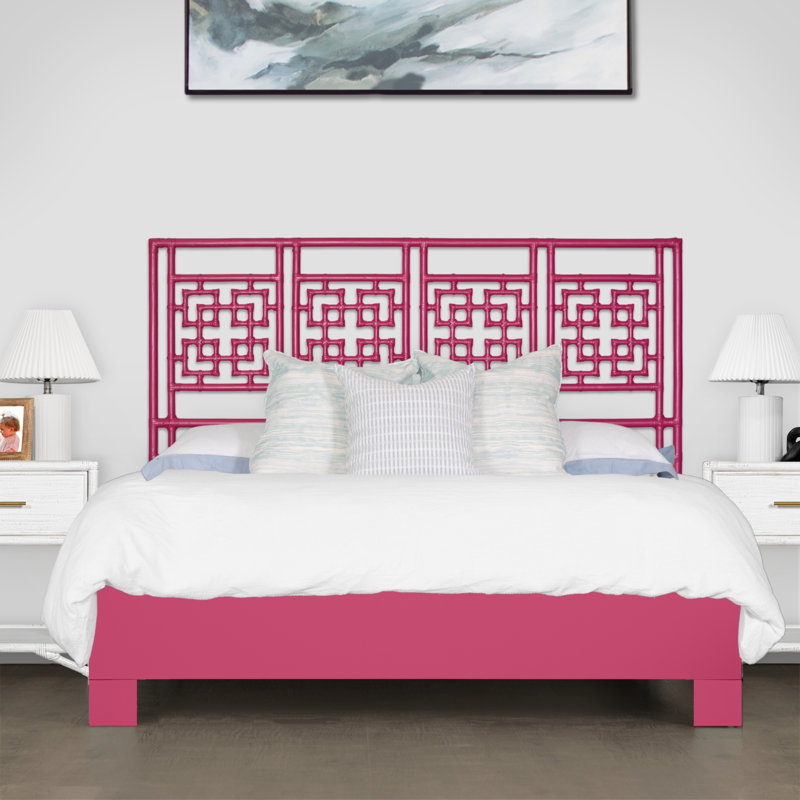 Tête de lit à découpes Palm Springs, Rose vif, Très grand