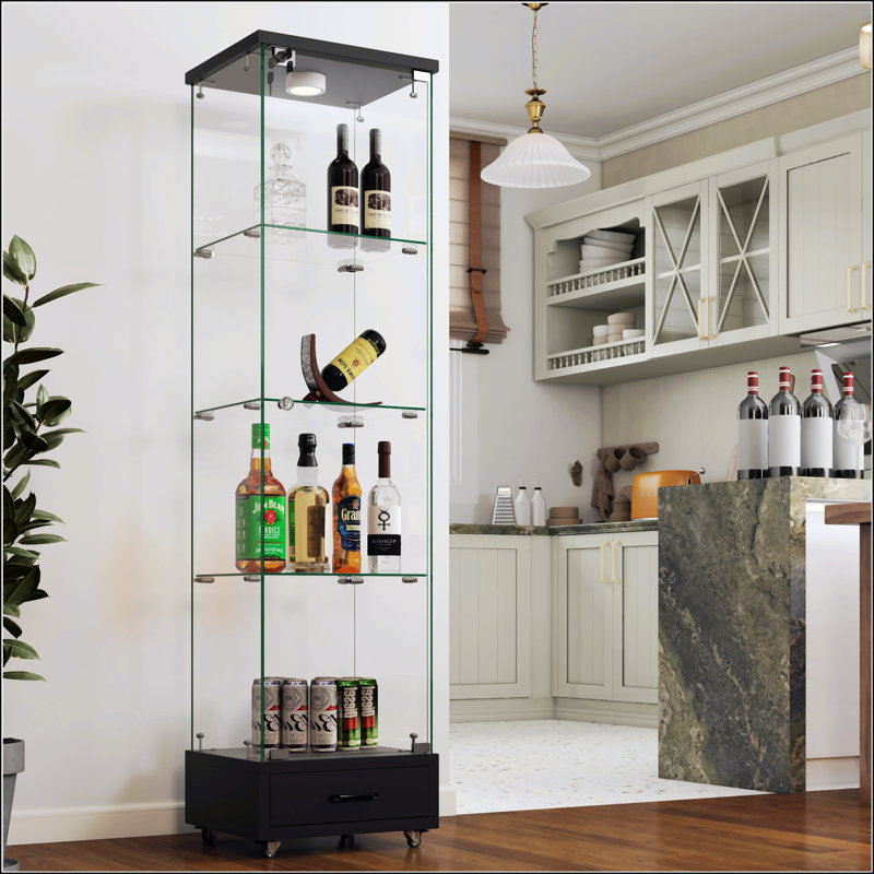 Vitrine moderne en verre, Noir