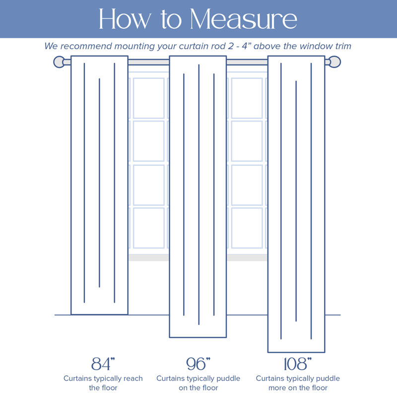 Semi-Sheer Light Filtering Back Tab Single Curtain Panel, 52" W x 84" L, Gray