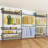  F3 Plus Heavy Duty Wall Mounted Clothing Rack with Shelves, Expandable Industrial Pipe Garment Rack System, Black