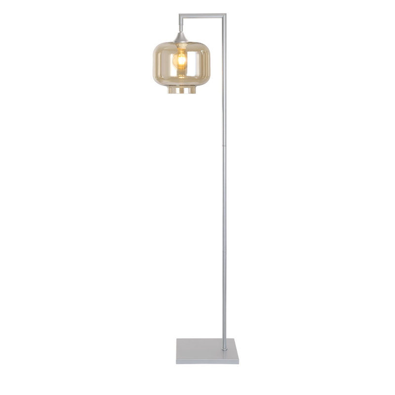 Aethan 155cm Task Floor Lamp, Silver, Amber
