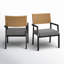 Fauteuil en acier tressé avec coussin Aiden-121450080