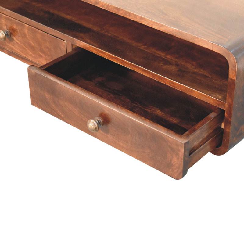 Console flottante en noyer de Californie