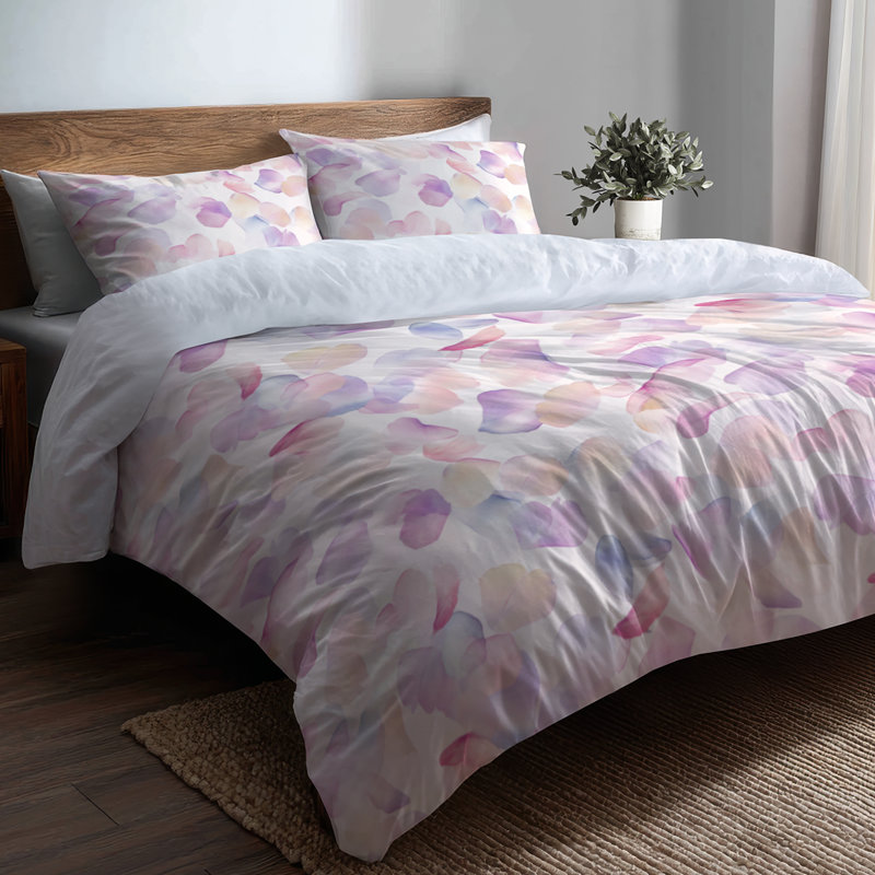 Ensemble d'édredon floral 6 pièces - Ensemble de literie et coussin décoratif, King Comforter + 3 Additional Pieces