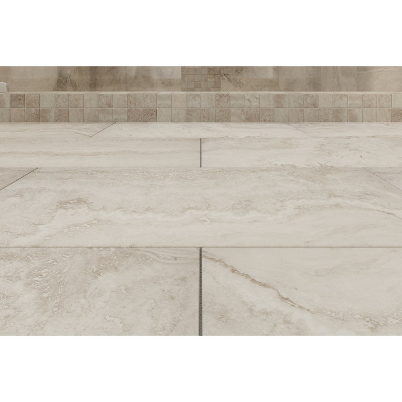 Tufo 12 po x 24 po Carreau de porcelaine pour mur et plancher, Taupe mat