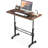 Small Standing Desk Adjustable Height, Mobile Stand Up Desk With Wheels, 32 Inch Portable Rolling Desk Small Computer Desk, Portable Laptop Desk Standing Table Rustic