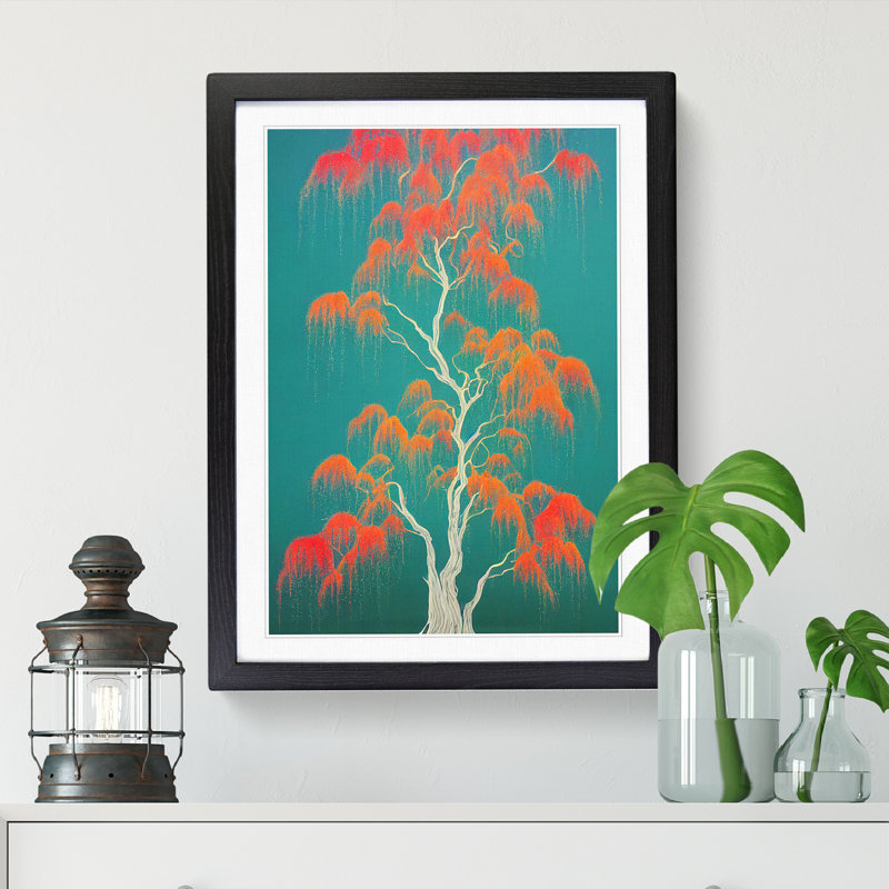 FRM-V0523-2500X The Weeping Willow Tree Vol.3 - Single Picture Frame Print, 64cm H x 46cm W x 2cm D, Black