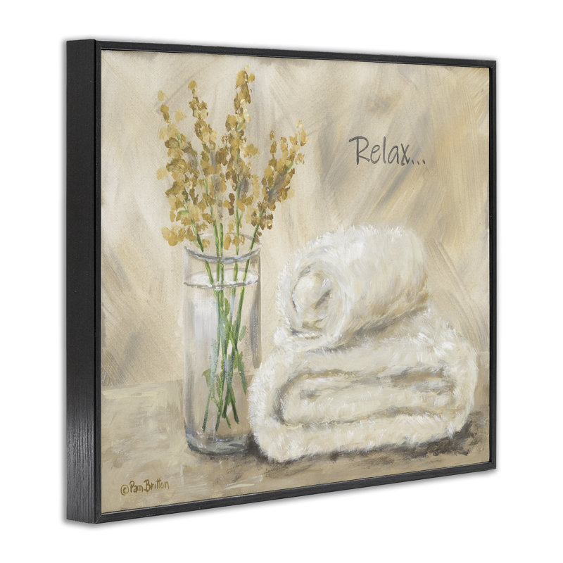 Serviette de bain Relax & Botanicals, estampe numérique, design par Pam Britton, H 11 po x l 14 po
