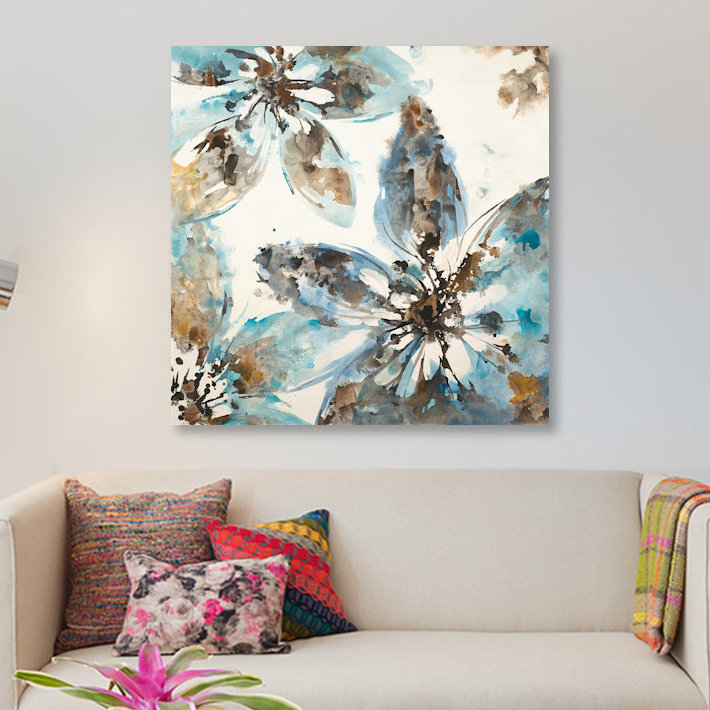 " Flower Forms ", 12" H x 12" W x 0.75" D, Wrapped Canvas
