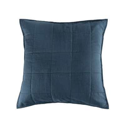 French Linen Box Stitch Quilted Euro Sham