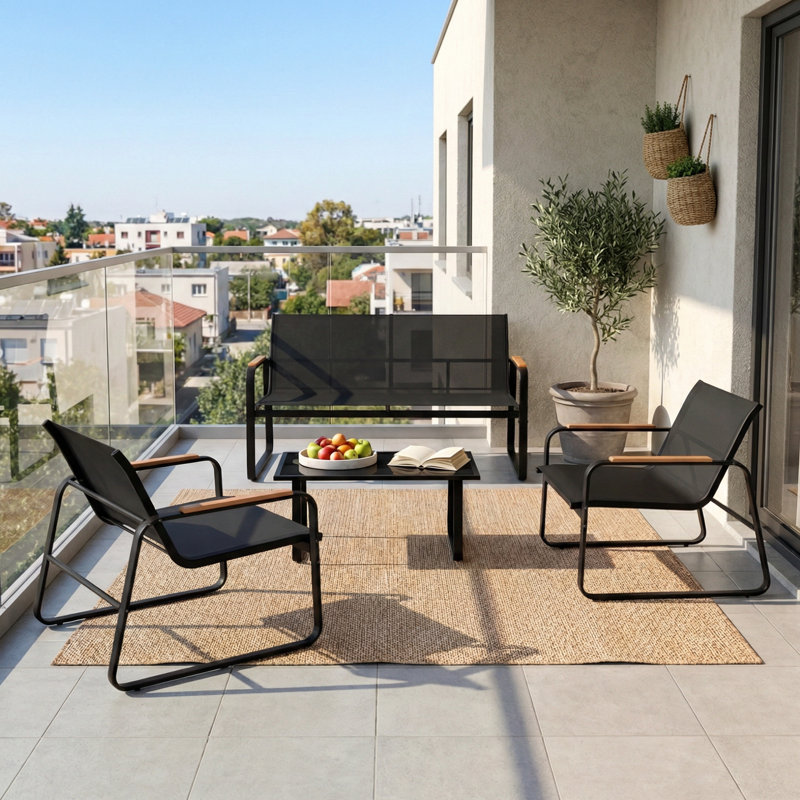 4 - Person Patio Dining Set Rectangular Table