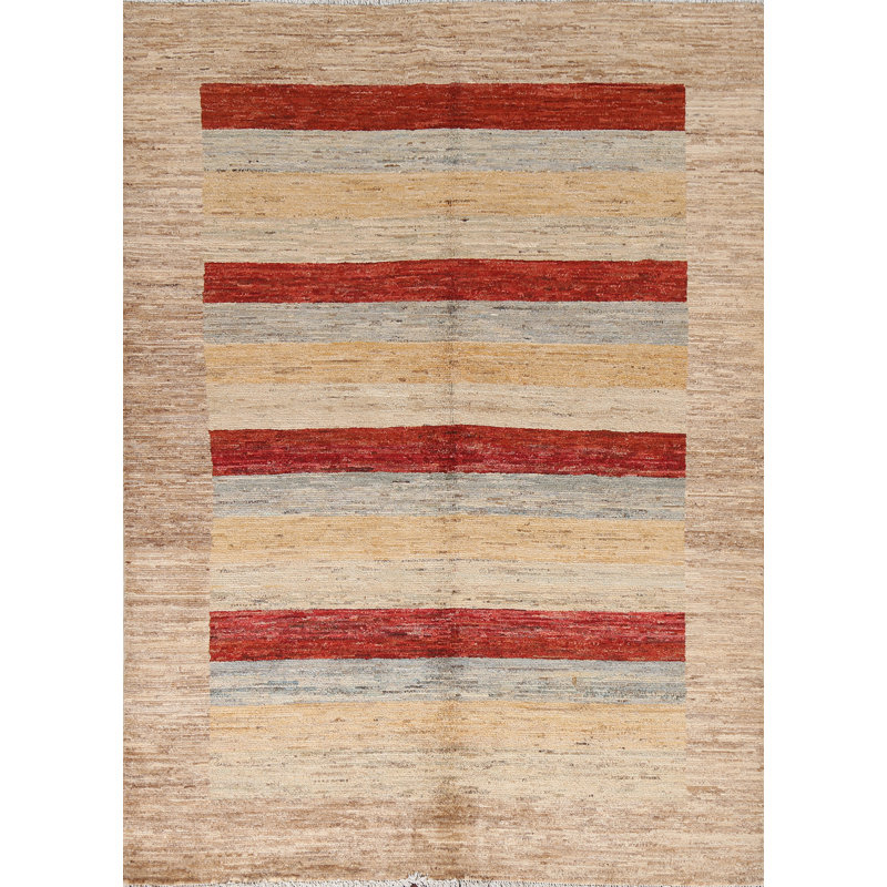 Tapis rayé Gabbeh 5 x 6