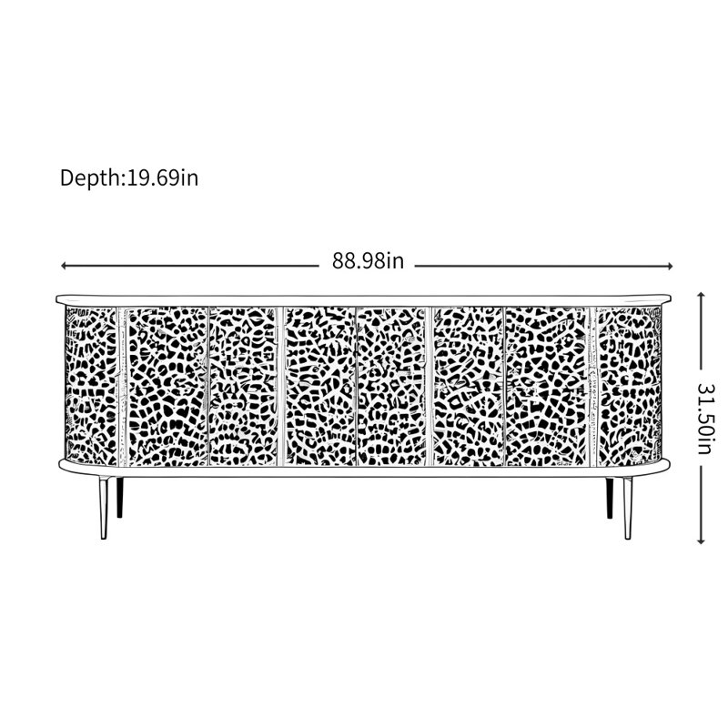 Italian Light Luxury Design TV Cabinet