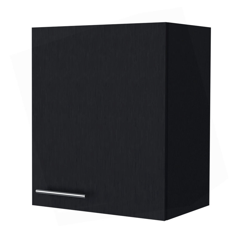 Armoire murale 1 porte Wenge, Noir