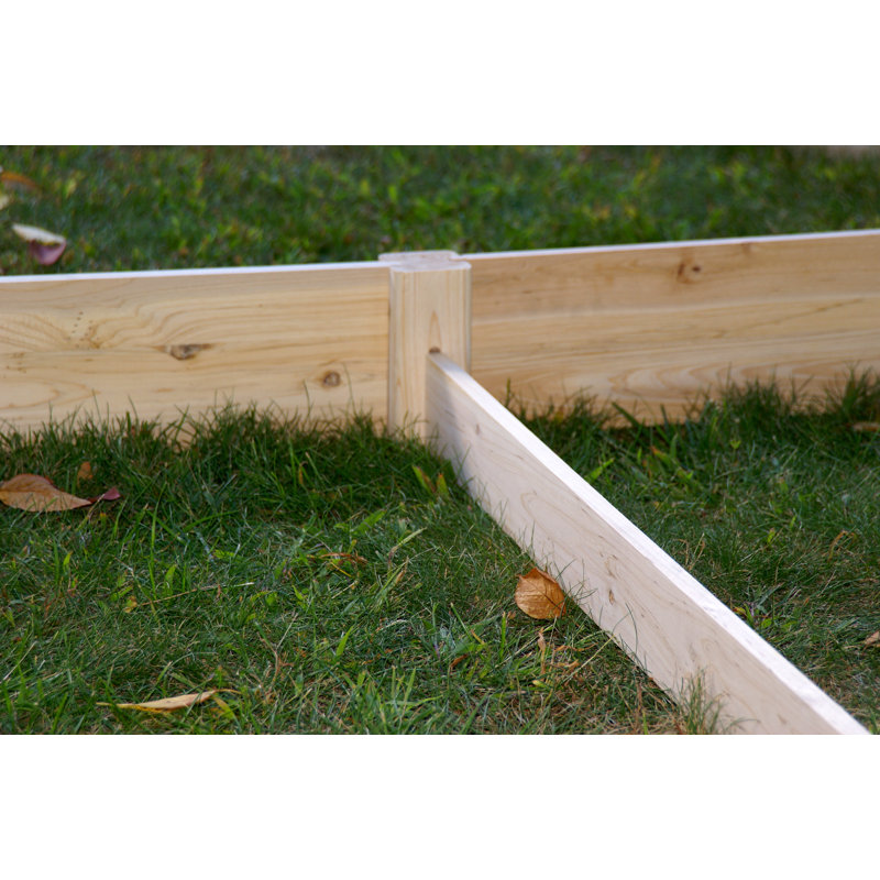 Lit de jardin surélevé en bois 8 pi x 4 pi Konkol, H 6 po x l 96 po x P 48 po