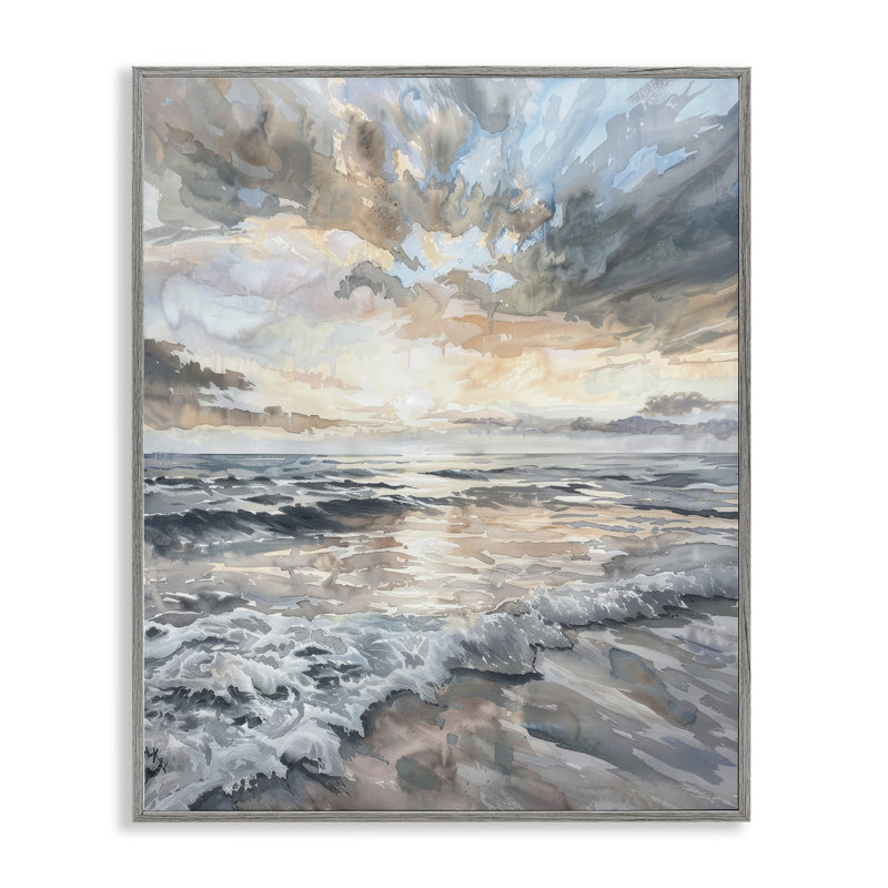 «Cloud Break over Sea», estampe numérique par Petal Prints Design, Estampe numérique Farmhouse, H 20 po x l 16 po