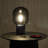 Bruce LED Table Lamp with Cement Base and Textured Glass Dome