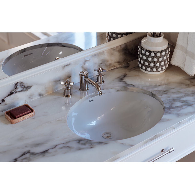 Perrin & Rowe Lavatory Push Drain With Overflow, Polished Nickel