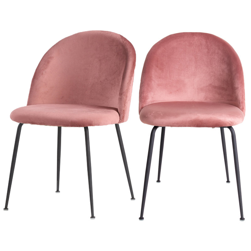 Klimas Upholstered Dining Chair, Pink