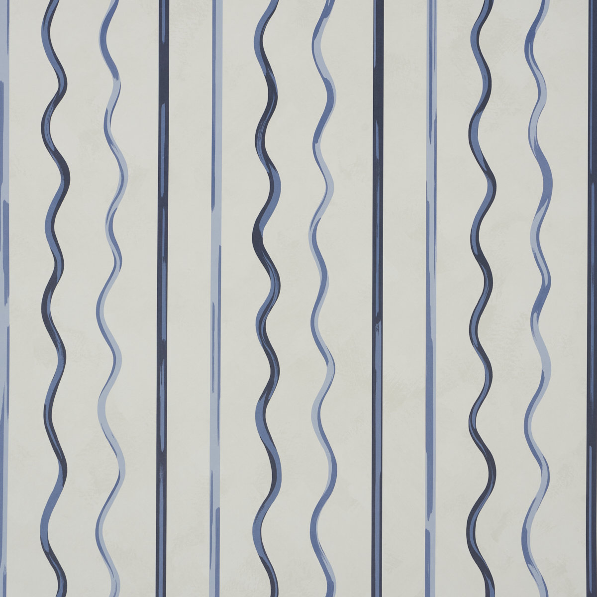 Schumacher x Backdrop Affogato Wallpaper, Cornflower/Deep Navy