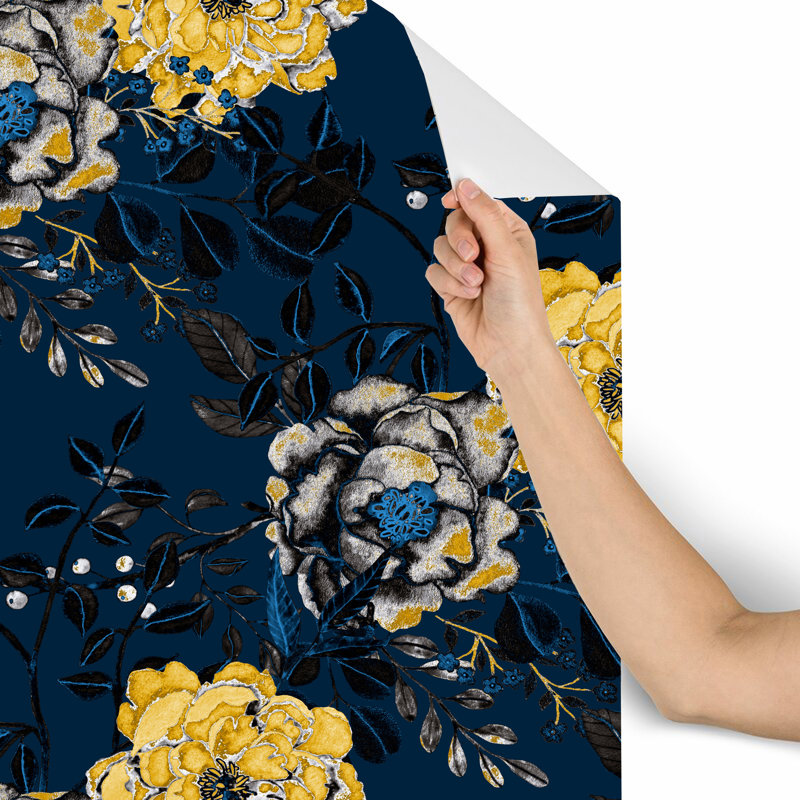 Pamphile Botanical Floral 10' L x 24" W Peel and Stick Wallpaper Roll