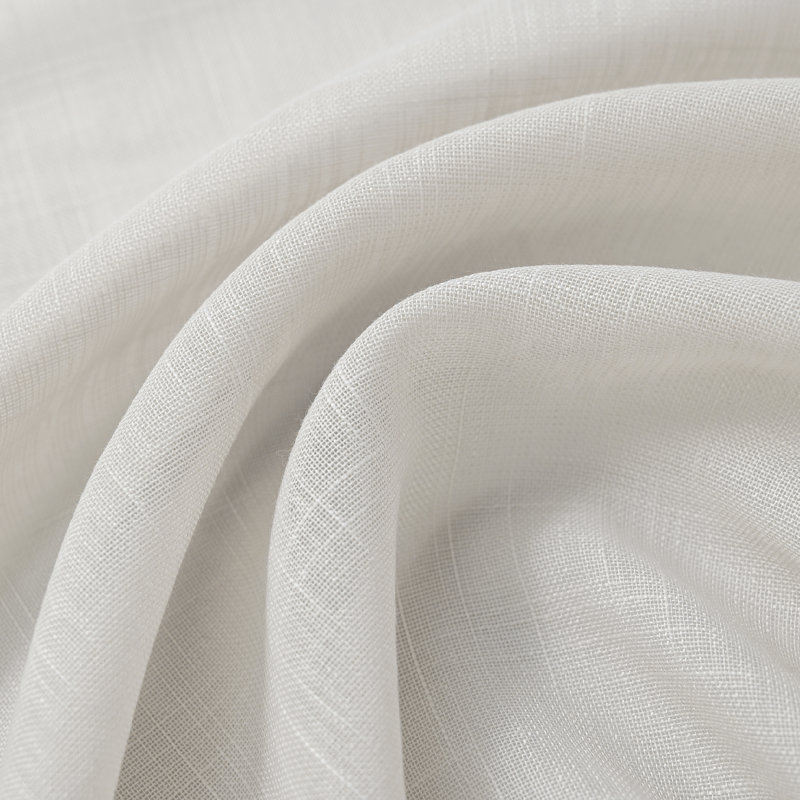 Paire de rideaux légers en polyester semi-transparents avec œillets Draycott (ensemble de 2), Taupe clair, L 52 po x L 96 po